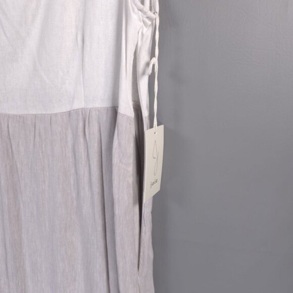 NWOT Joie LINEN Blend Rhinestone VNeck Sleeveless ColorBlock Maxi Dress S, M - Picture 6 of 9